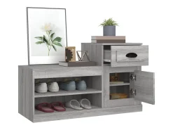 Mueble zapatero madera contrachapada gris Sonoma 100x42x60 cm ES675661