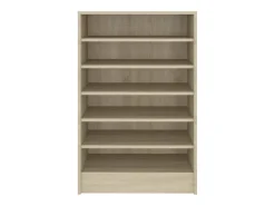 Mueble zapatero madera contrachapada roble Sonoma 60x35x92 cm ES207301
