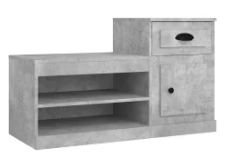 Mueble zapatero madera contrachapada gris hormigón 100x42x60 cm ES219616