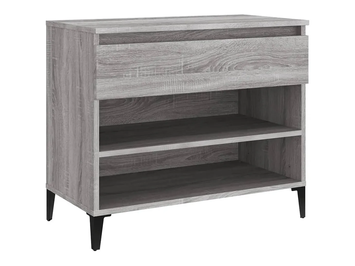 Mueble zapatero madera contrachapada gris Sonoma 70x36x60 cm ES268891