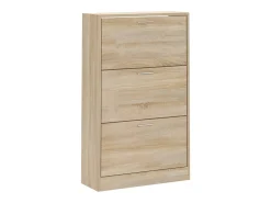 Mueble zapatero madera contrachapada roble Sonoma 63x24x103 cm ES909664