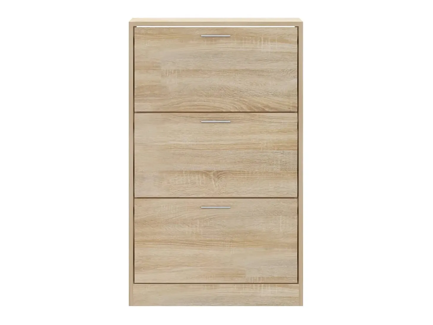 Mueble zapatero madera contrachapada roble Sonoma 63x24x103 cm ES909664