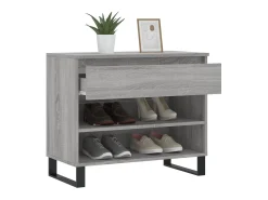 Mueble zapatero madera contrachapada gris hormigón 70x36x60 cm ES161194