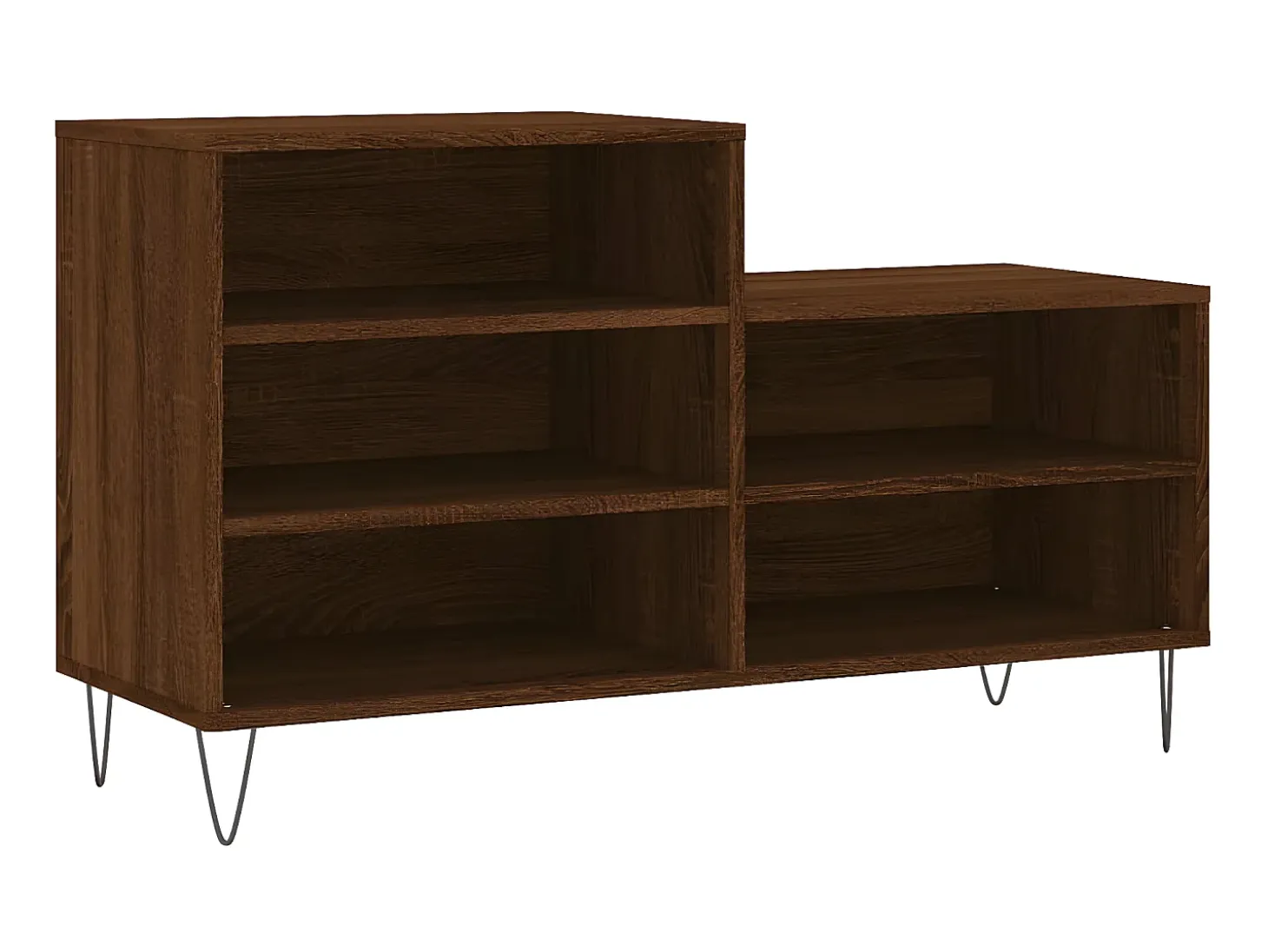 Mueble zapatero madera contrachapada roble marrón 102x36x60 cm ES671227