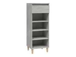 Mueble zapatero madera contrachapada gris hormigón 40x36x105 cm ES532033