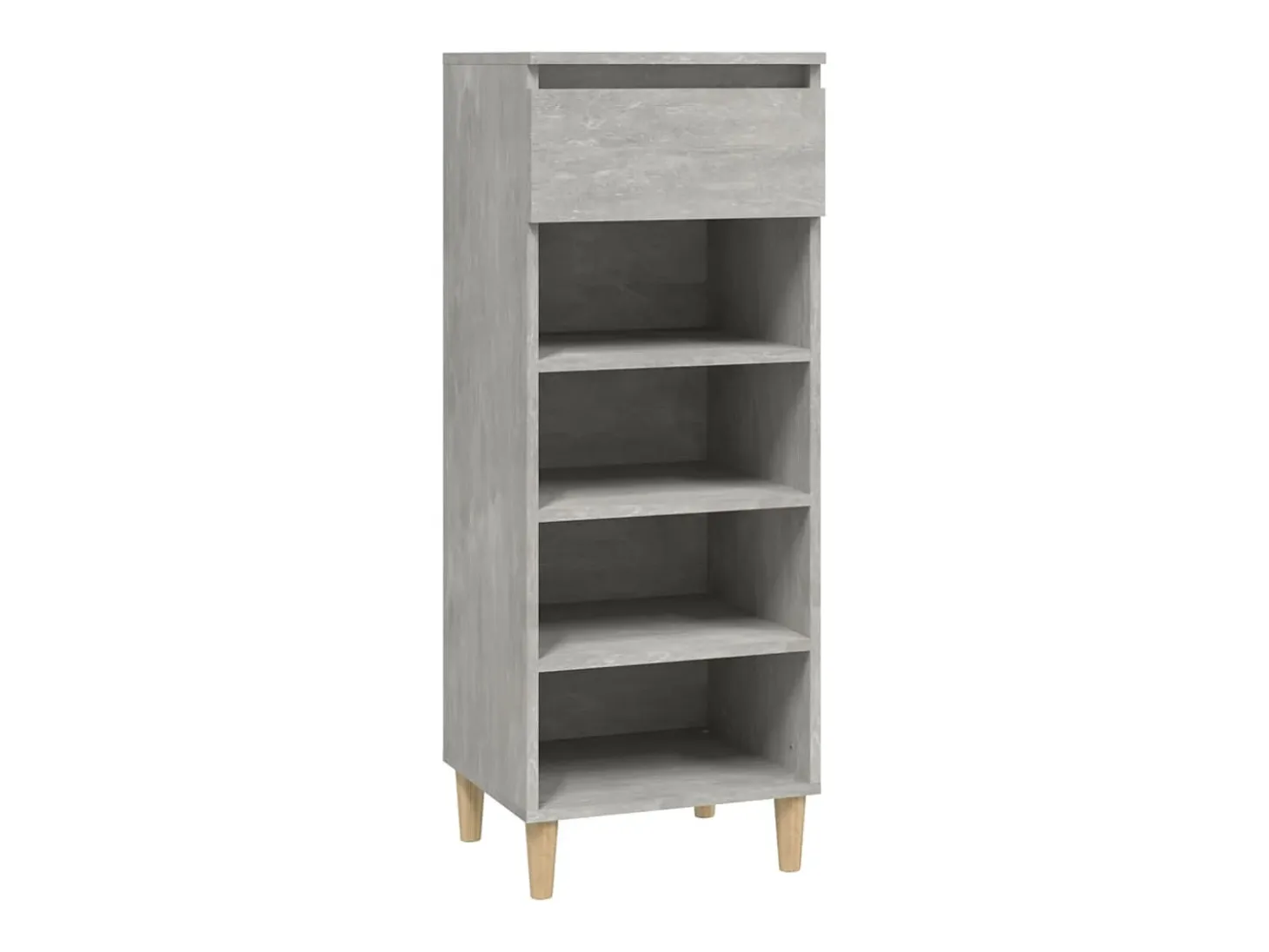 Mueble zapatero madera contrachapada gris hormigón 40x36x105 cm ES532033