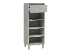 Mueble zapatero madera contrachapada gris hormigón 40x36x105 cm ES532033