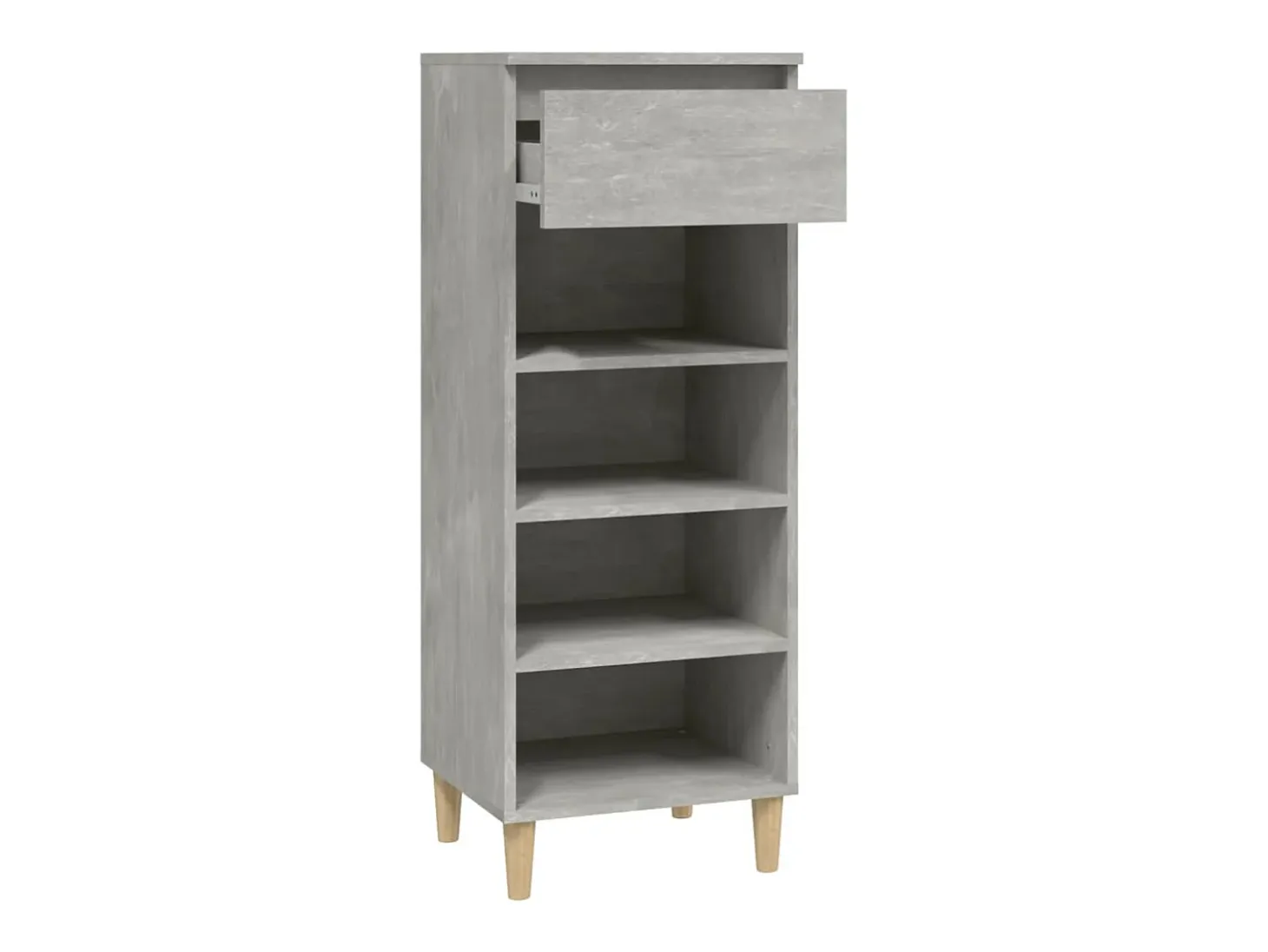 Mueble zapatero madera contrachapada gris hormigón 40x36x105 cm ES532033