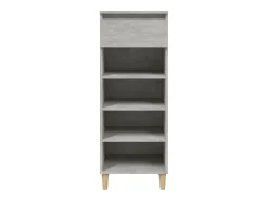 Mueble zapatero madera contrachapada gris hormigón 40x36x105 cm ES532033
