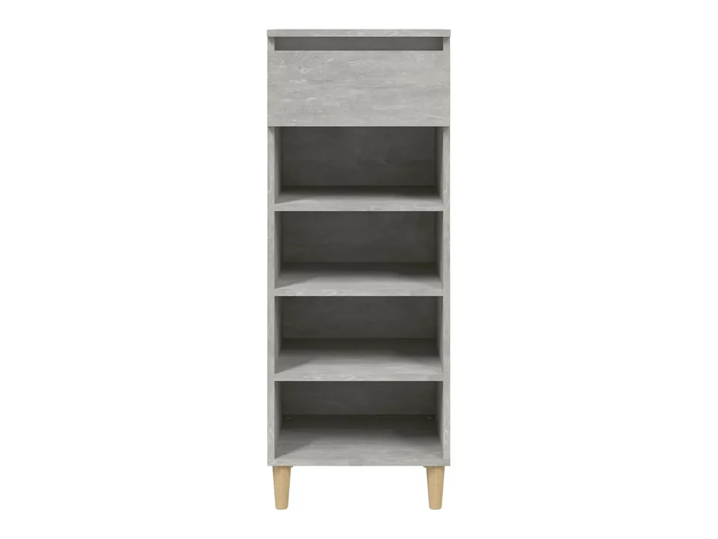 Mueble zapatero madera contrachapada gris hormigón 40x36x105 cm ES532033