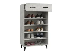 Mueble zapatero madera contrachapada gris hormigón 60x35x105 cm ES834989