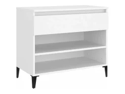 Mueble zapatero madera contrachapada blanco 70x36x60 cm ES491753