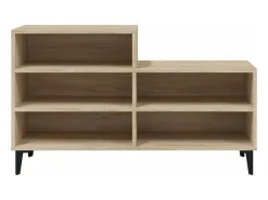 Mueble zapatero madera contrachapada roble Sonoma 102x36x60 cm ES153424