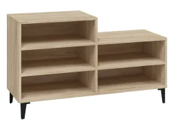 Mueble zapatero madera contrachapada roble Sonoma 102x36x60 cm ES153424