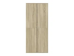 Mueble zapatero madera contrachapada color roble 80x39x178 cm ES828658