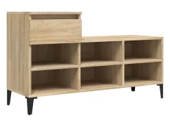 Mueble zapatero madera contrachapada roble Sonoma 102x36x60 cm ES285142