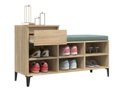 Mueble zapatero madera contrachapada roble Sonoma 102x36x60 cm ES285142