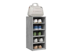 Mueble zapatero madera contrachapada gris hormigón 31,5x35x70cm ES808607