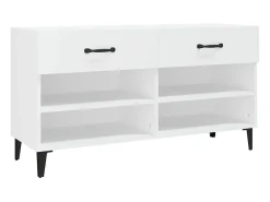 Mueble zapatero madera contrachapada blanco 102x35x55 cm ES708478