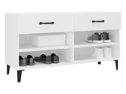 Mueble zapatero madera contrachapada blanco 102x35x55 cm ES708478