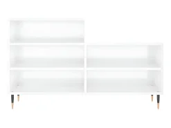 Mueble zapatero madera contrachapada blanco brillo 102x36x60 cm ES765171
