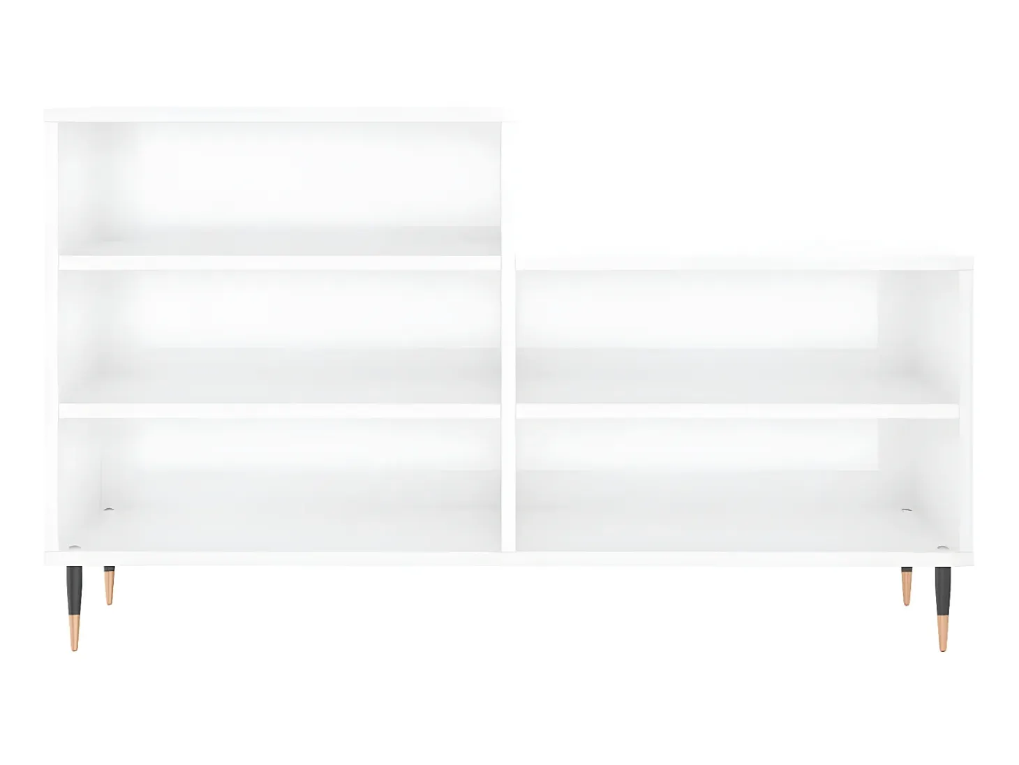 Mueble zapatero madera contrachapada blanco brillo 102x36x60 cm ES765171