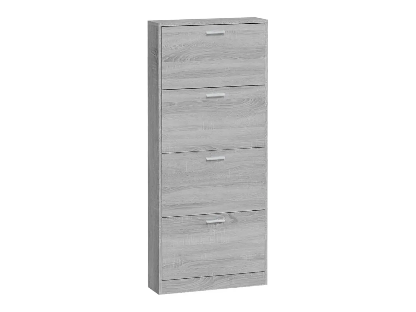 Mueble zapatero madera contrachapada gris Sonoma 59x17x150 cm ES942585