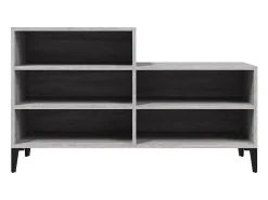 Mueble zapatero madera contrachapada gris Sonoma 102x36x60 cm ES685692