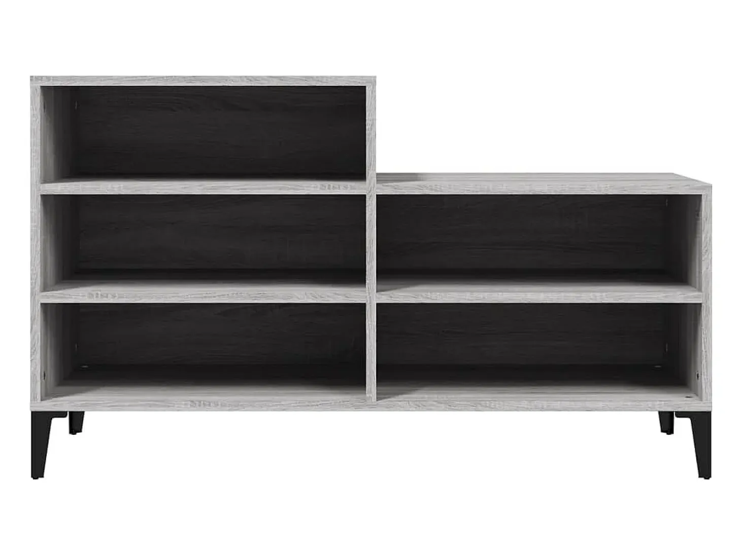 Mueble zapatero madera contrachapada gris Sonoma 102x36x60 cm ES685692