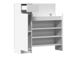 Mueble zapatero madera de ingeniería blanco 100,5x28x100 cm ES881599