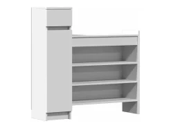 Mueble zapatero madera de ingeniería blanco 100,5x28x100 cm ES881599