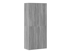 Mueble zapatero madera de ingeniería gris Sonoma 80x39x178 cm ES734128