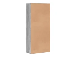 Mueble zapatero madera de ingeniería gris Sonoma 80x39x178 cm ES734128