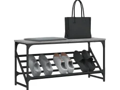 Mueble zapatero madera de ingeniería gris Sonoma 90x30x45 cm ES269555