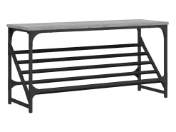 Mueble zapatero madera de ingeniería gris Sonoma 90x30x45 cm ES269555
