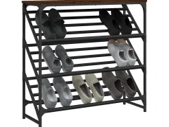 Mueble zapatero madera de ingeniería marrón roble 90x30x85 cm ES222023