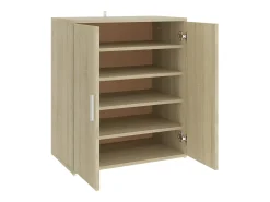 Mueble zapatero madera de ingeniería roble Sonoma 60x35x70 cm ES598702