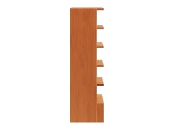 Mueble zapatero madera maciza de pino marrón cera 52x30x104 cm ES108813