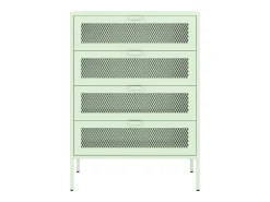Mueble zapatero metálico verde lima de 4 puertas EMMA