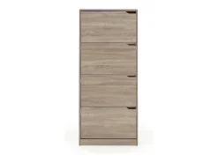 Mueble Zapatero Ángel 4 Puertas Color Roble, para 24 Pares