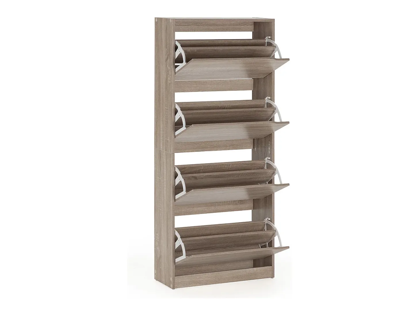 Mueble Zapatero Ángel 4 Puertas Color Roble, para 24 Pares
