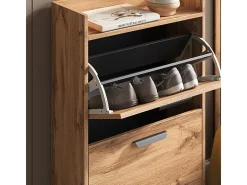 Mueble zapatero roble wotan 59.8x25x100 amber