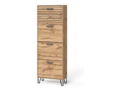 Mueble zapatero roble wotan 60x25.1x168 amber