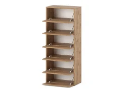 Mueble Zapatero Roble Wotan 60x36x150 cm – Para 15pares – Estantería de Almacenamiento para la Entrada Estilo Loft