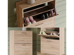 Mueble zapatero sonoma 59x22x137 gizmo