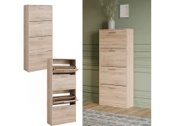 Mueble zapatero sonoma 59x22x137 gizmo