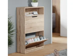 Mueble zapatero sonoma 59x22x89.5 luca