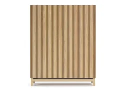 Mueble zapatero/armario - A112cm x L90cm x P27cm roble dorado puertas impresiónvallado - Lofoten