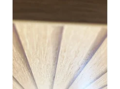 Mueble zapatero/armario - A109cm x L90cm x P27cm roble dorado puertas impresión vallado - Narvik