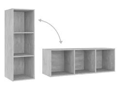 Muebles de salón 4 piezas madera ingeniería gris hormigón